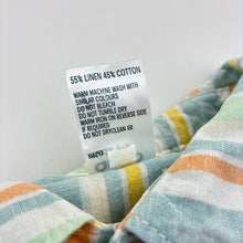 Load image into Gallery viewer, Boys Anko, striped linen / cotton short-sleeve shirt, EUC, size 7,