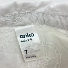 Load image into Gallery viewer, Girls Anko, embroidered cotton tie front sleeveless top, FUC, size 7,