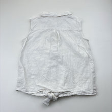 Load image into Gallery viewer, Girls Anko, embroidered cotton tie front sleeveless top, FUC, size 7,