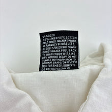 Load image into Gallery viewer, Boys Urban, white linen / cotton short-sleeve shirt, EUC, size 8,