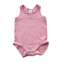Load image into Gallery viewer, Girls Bonds, pink stretchy singletsuit romper, GUC, size 000,