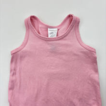 Load image into Gallery viewer, Girls Bonds, pink stretchy singletsuit romper, GUC, size 000,