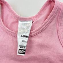 Load image into Gallery viewer, Girls Bonds, pink stretchy singletsuit romper, GUC, size 000,