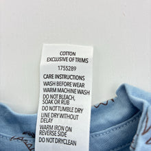 Load image into Gallery viewer, Boys Dymples, cotton long sleeve t-shirt / top, dinosaurs, EUC, size 000,