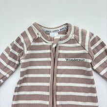 Load image into Gallery viewer, Unisex Bonds, ribbed zip Wondersuit / zippy / romper, GUC, size 000,
