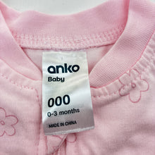 Load image into Gallery viewer, Girls Anko, floral cotton zip coverall / romper, EUC, size 000,