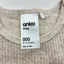 Load image into Gallery viewer, Unisex Anko, ribbed stretchy bodysuit / romper, EUC, size 000,