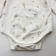 Load image into Gallery viewer, Unisex Peter Rabbit, stretchy long sleeve bodysuit / romper, EUC, size 000,