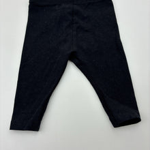 Load image into Gallery viewer, Unisex Target, black stretchy organic cotton blend leggings, EUC, size 000,