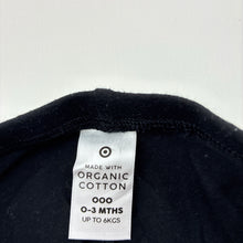 Load image into Gallery viewer, Unisex Target, black stretchy organic cotton blend leggings, EUC, size 000,