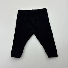 Load image into Gallery viewer, Unisex Target, black stretchy organic cotton blend leggings, EUC, size 000,