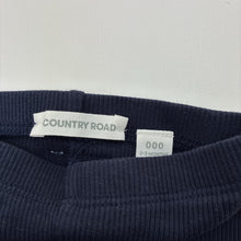 Load image into Gallery viewer, Unisex Country Road, navy ribbed leggings / bottoms, EUC, size 000,