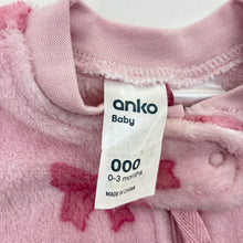 Load image into Gallery viewer, Girls Anko, soft fleece zip coverall / romper, EUC, size 000,