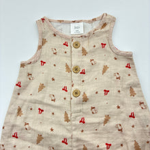 Load image into Gallery viewer, Unisex Bilbi, lightweight cotton Christmas romper, EUC, size 000,