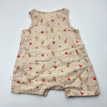 Load image into Gallery viewer, Unisex Bilbi, lightweight cotton Christmas romper, EUC, size 000,