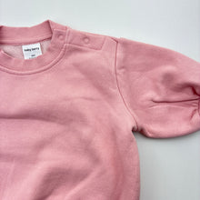 Load image into Gallery viewer, Girls Baby Berry, pink fleece line sweater / jumper, EUC, size 000,