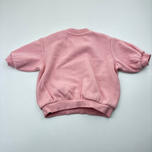 Load image into Gallery viewer, Girls Baby Berry, pink fleece line sweater / jumper, EUC, size 000,