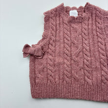 Load image into Gallery viewer, Girls Baby Berry, soft feel cable knit vest, GUC, size 000,