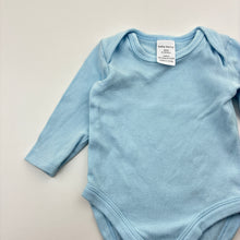 Load image into Gallery viewer, Unisex Baby Berry, blue cotton bodysuit / romper, GUC, size 000,