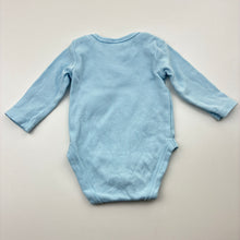 Load image into Gallery viewer, Unisex Baby Berry, blue cotton bodysuit / romper, GUC, size 000,