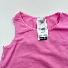 Load image into Gallery viewer, Girls Bonds, pink stretchy singletsuit romper, GUC, size 000,