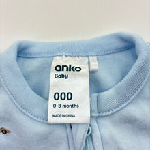 Load image into Gallery viewer, Boys Anko, soft cotton zip coverall / romper, EUC, size 000,