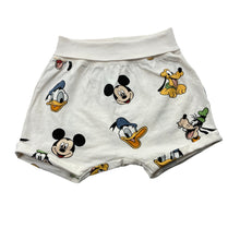 Load image into Gallery viewer, Unisex H&amp;M, Disney, organic cotton blend shorts, wash fade, FUC, size 0,