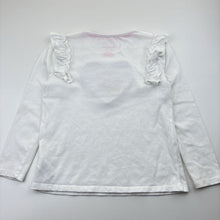 Load image into Gallery viewer, Girls ISAAC MIZRAHI, ruffle long sleeve top, heart, EUC, size 6,