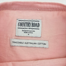 Load image into Gallery viewer, Girls Country Road, embroidered heritage cotton long sleeve tee / top, GUC, size 10,