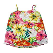 Load image into Gallery viewer, Girls Piping Hot, colourful floral viscose summer top, GUC, size 6,