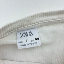 Load image into Gallery viewer, Girls Zara, white cropped cotton short sleeve top, EUC, size 7,