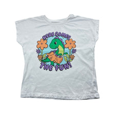 Load image into Gallery viewer, Girls Target, organic cotton t-shirt / top, dinosaur, GUC, size 5,