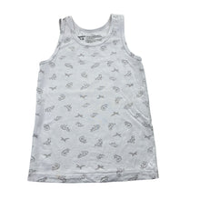 Load image into Gallery viewer, Unisex Anko, stretchy singlet top, dinosaurs, GUC, size 6-8,