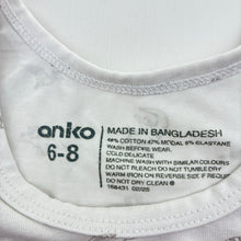 Load image into Gallery viewer, Unisex Anko, stretchy singlet top, dinosaurs, GUC, size 6-8,