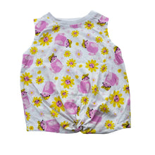 Load image into Gallery viewer, Girls Mango, cotton twist-front top, cats, EUC, size 3,