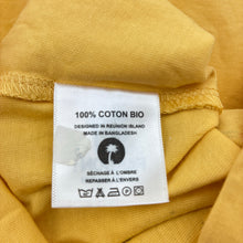 Load image into Gallery viewer, Girls Pardon!, yellow cotton tee / top, sequins, GUC, size 8,