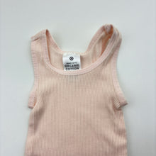 Load image into Gallery viewer, Girls Target, pink ribbed organic cotton singlet top, EUC, size 0000,