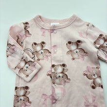 Load image into Gallery viewer, Girls Baby Baby, cotton coverall / romper, teddy bears, EUC, size 0000,