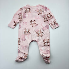 Load image into Gallery viewer, Girls Baby Baby, cotton coverall / romper, teddy bears, EUC, size 0000,