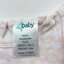 Load image into Gallery viewer, Girls 4 Baby, lightweight floral cotton romper, EUC, size 0000,