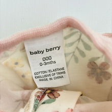 Load image into Gallery viewer, Girls Baby Berry, stretchy zipped romper, rabbits, EUC, size 000,