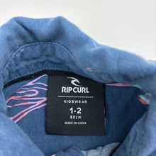 Load image into Gallery viewer, Boys Rip Curl, viscose lightweight short sleeve shirt, GUC, size 1-2,