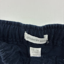Load image into Gallery viewer, Boys Country Road, navy cotton / linen shorts, elasticated, GUC, size 1,