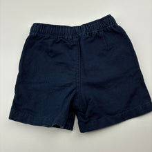 Load image into Gallery viewer, Boys Country Road, navy cotton / linen shorts, elasticated, GUC, size 1,