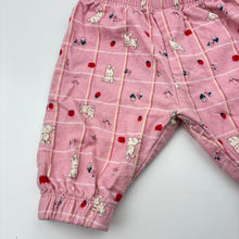 Load image into Gallery viewer, Girls Target, organic flannel cotton pyjama pants / bottoms, GUC, size 000,