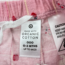Load image into Gallery viewer, Girls Target, organic flannel cotton pyjama pants / bottoms, GUC, size 000,