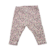 Load image into Gallery viewer, Girls Target, floral ribbed organic cotton leggings, FUC, size 000,