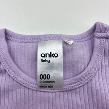 Load image into Gallery viewer, Girls Anko, stretchy ribbed bodysuit / romper, EUC, size 000,