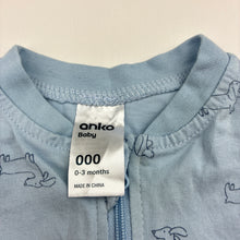Load image into Gallery viewer, Unisex Anko, cotton zip coverall / romper, dogs, EUC, size 000,
