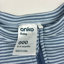Load image into Gallery viewer, Unisex Anko, soft cotton zip coverall / romper, EUC, size 000,